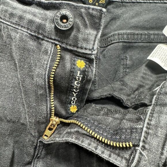 Lucky Brand Jeans Women 6/28 Black MidRise Brooke Straight Denim Comfort Stretch - Picture 6 of 13